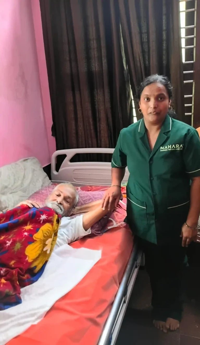 Mahara caregiver assisting elderly patient