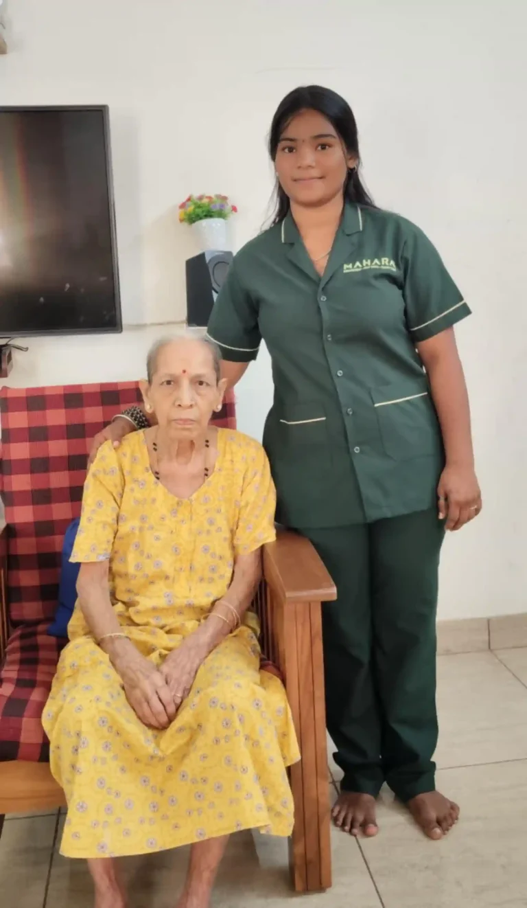 Mahara caregiver with elderly woman indoors