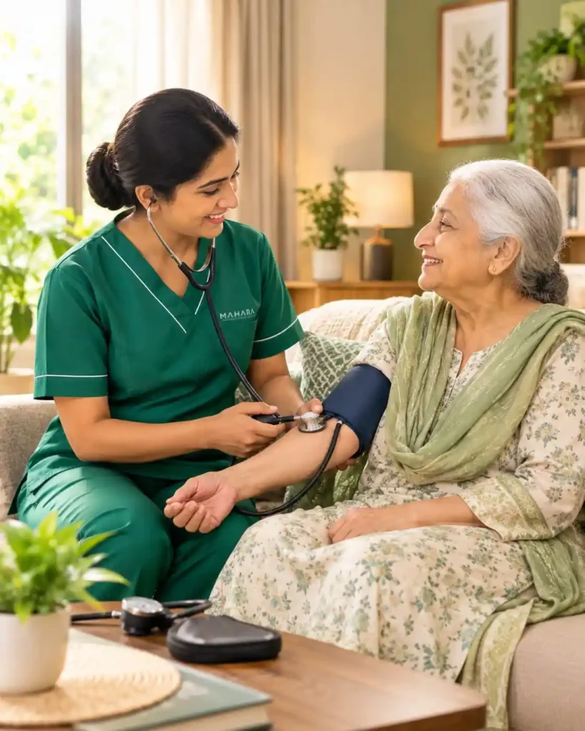 Female nurse for home care